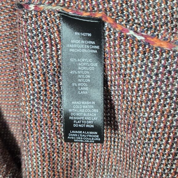 Max Sport Hooded Longline Cardigan XL Black Orange Open Front Pockets $368 SRP - Picture 12 of 16